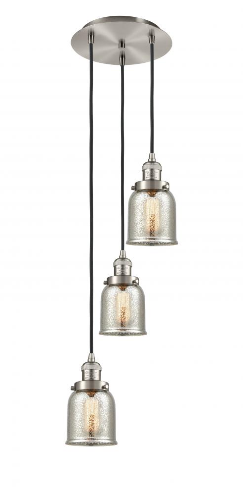 Cone - 3 Light - 12 inch - Brushed Satin Nickel - Cord hung - Multi Pendant