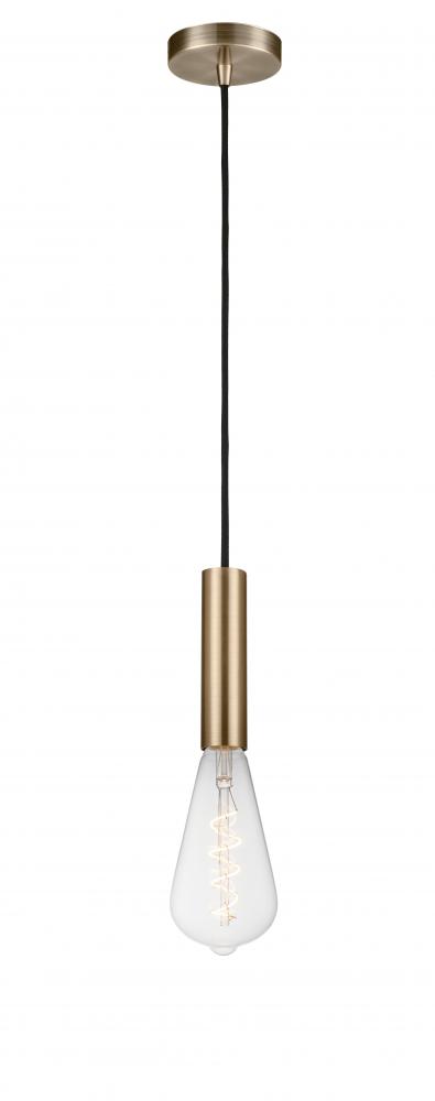 Edison - 1 Light - 4 inch - Antique Brass - Cord hung - Mini Pendant