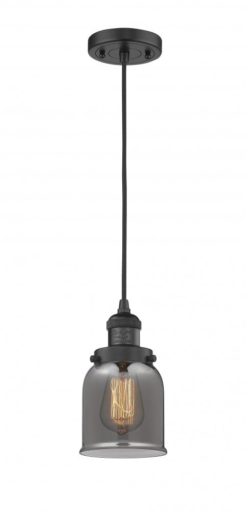 Bell - 1 Light - 5 inch - Matte Black - Cord hung - Mini Pendant