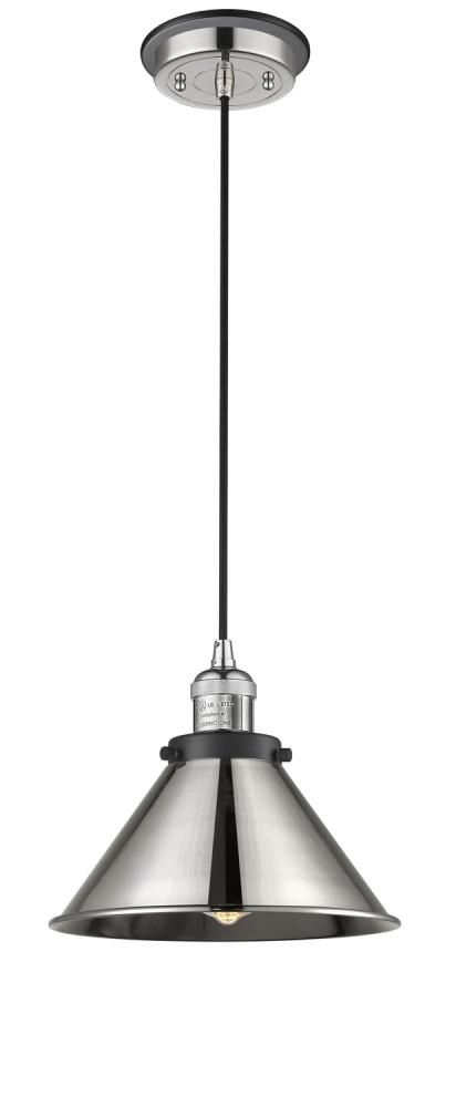 Briarcliff - 1 Light - 10 inch - Polished Nickel - Cord hung - Mini Pendant