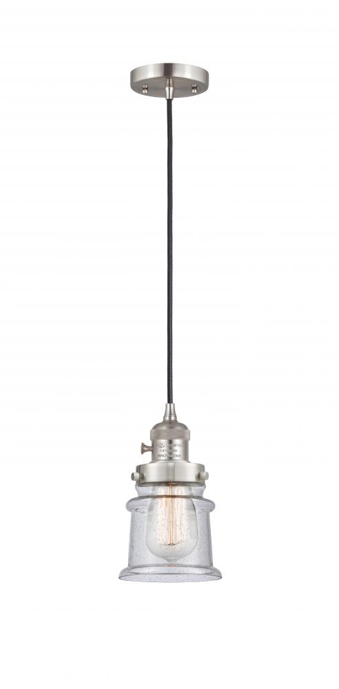 Canton - 1 Light - 5 inch - Brushed Satin Nickel - Cord hung - Mini Pendant