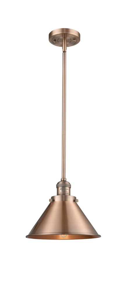 Briarcliff - 1 Light - 10 inch - Antique Copper - Stem Hung - Mini Pendant