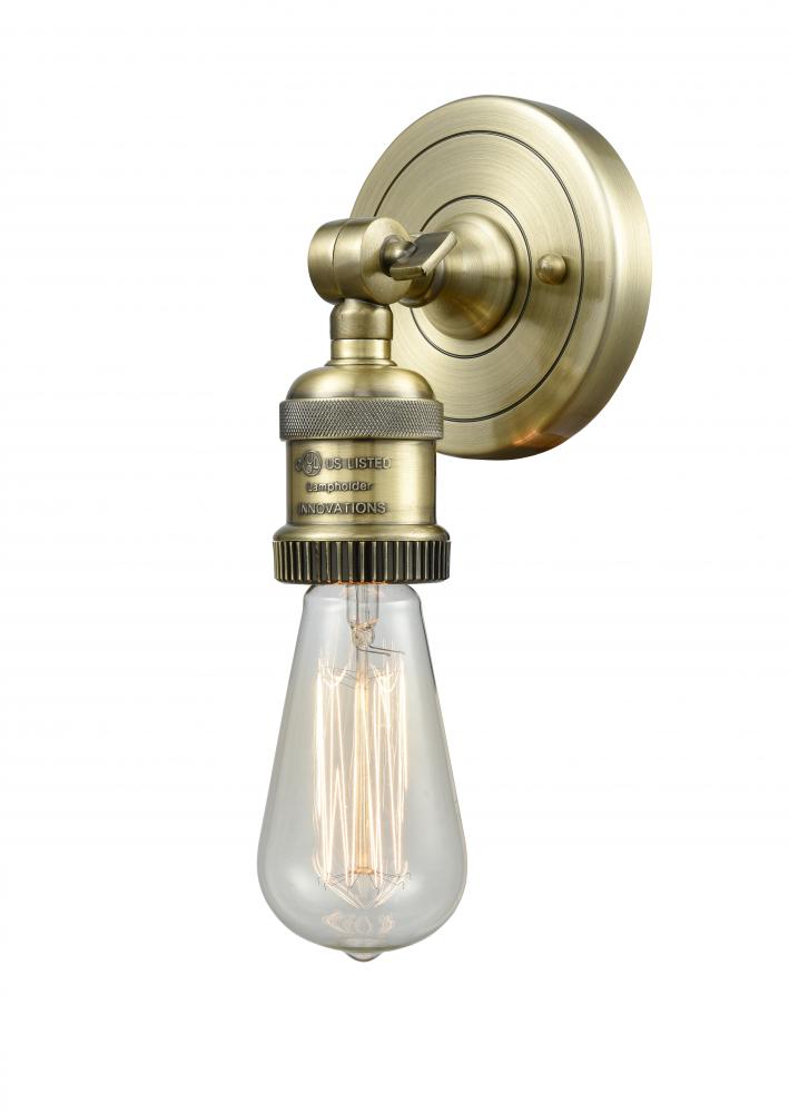 Bare Bulb 1 Light 5 inch Antique Brass Sconce 202ADA AB Innovations