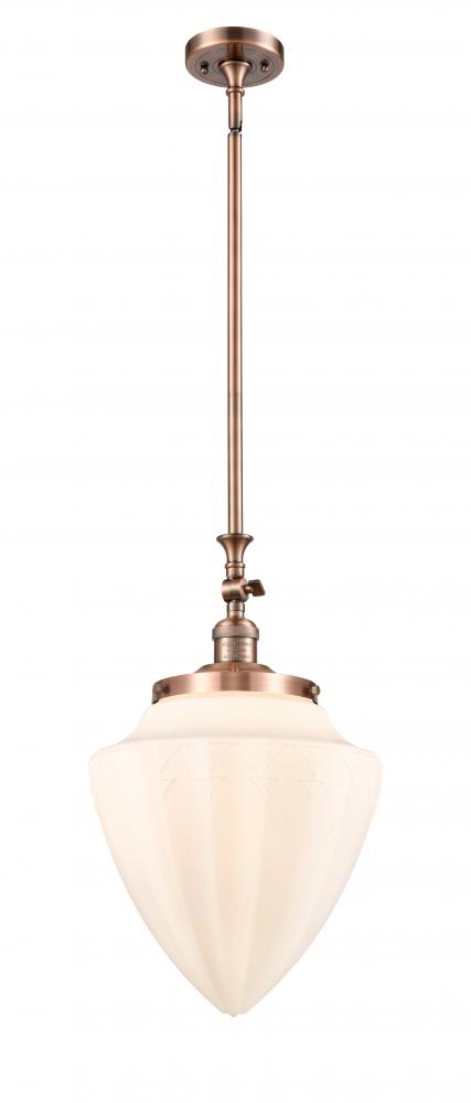 Bullet - 1 Light - 12 inch - Antique Copper - Stem Hung