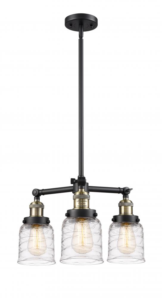 Bell - 3 Light - 19 inch - Black Antique Brass - Stem Hung
