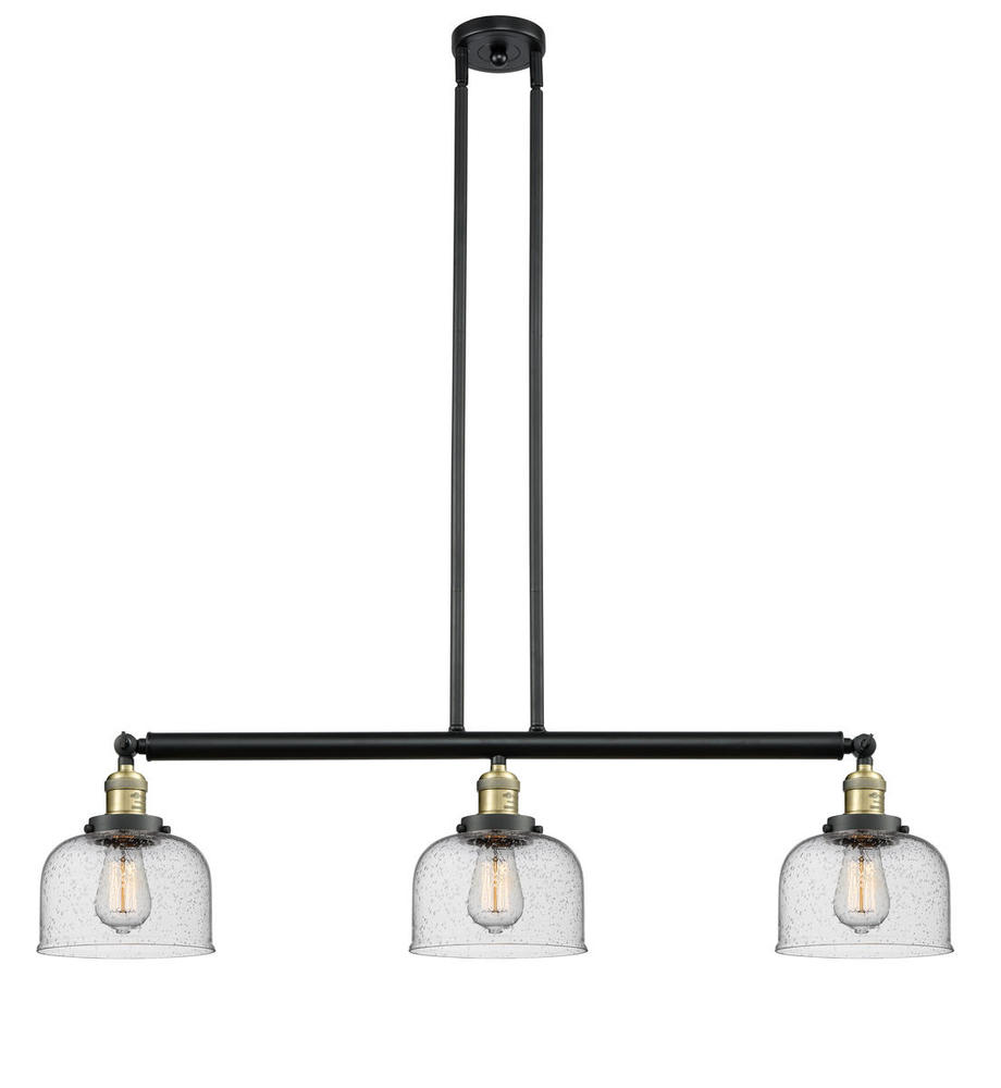 Bell - 3 Light - 41 inch - Black Antique Brass - Stem Hung