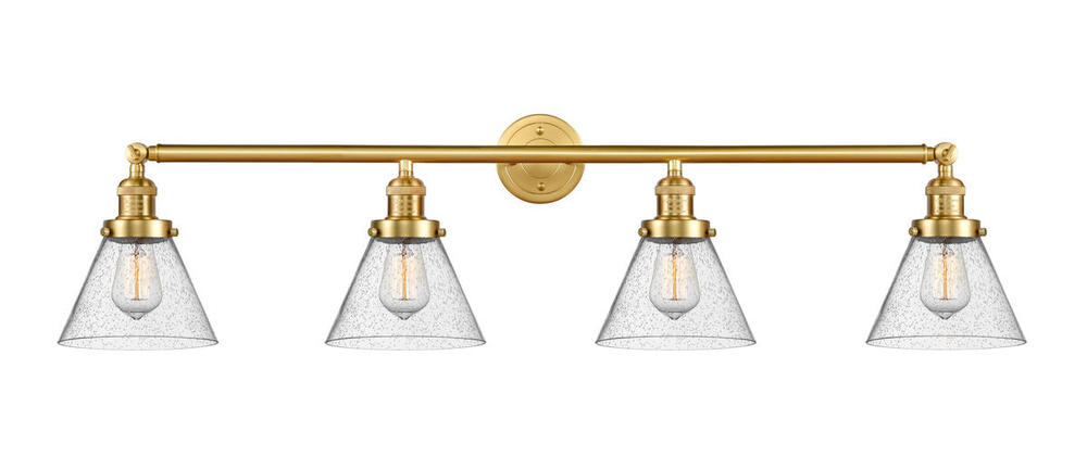 Cone - 4 Light - 44 inch - Satin Gold - Bath Vanity Light