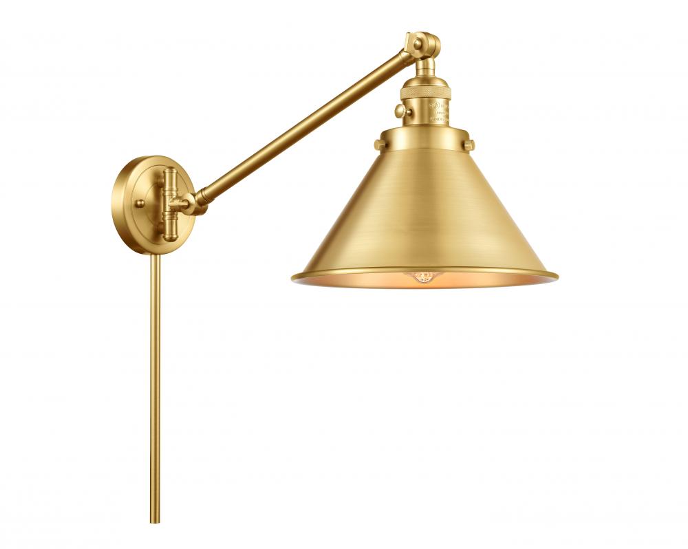 Briarcliff - 1 Light - 10 inch - Satin Gold - Swing Arm