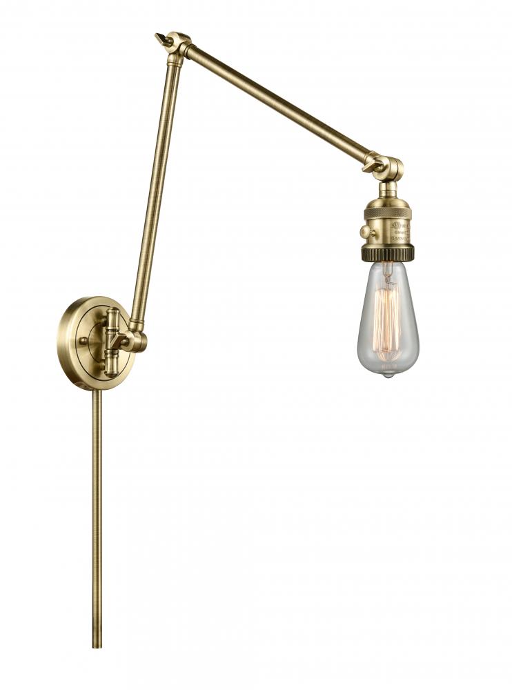 Bare Bulb - 1 Light - 5 inch - Antique Brass - Swing Arm