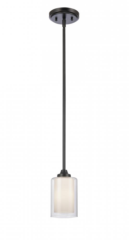 Fairbank - 1 Light - 4 inch - Matte Black - Cord hung - Mini Pendant