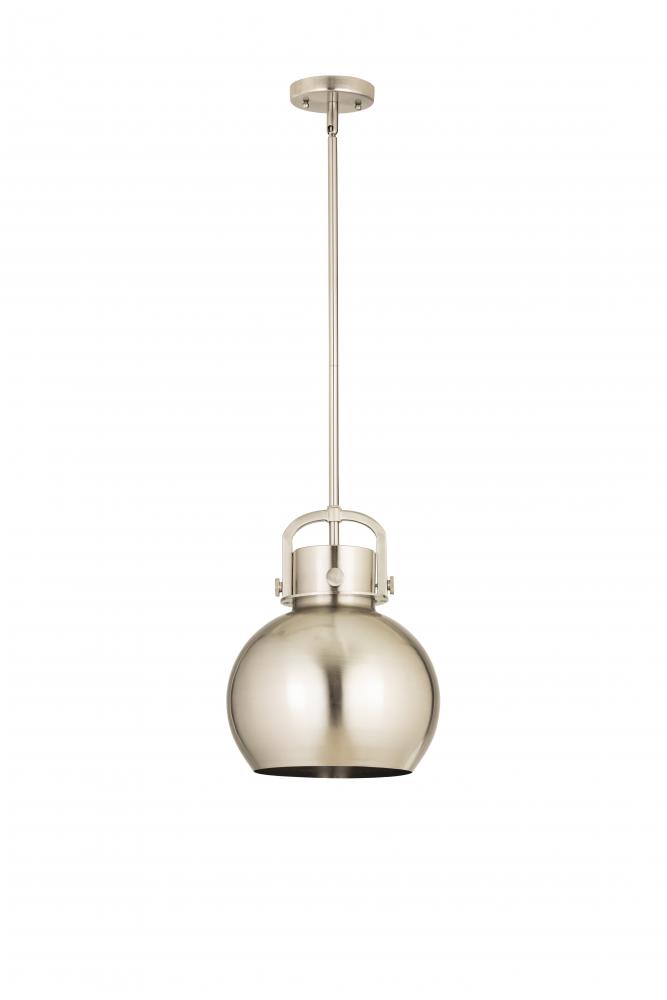 Newton Sphere - 1 Light - 10 inch - Satin Nickel - Multi Pendant