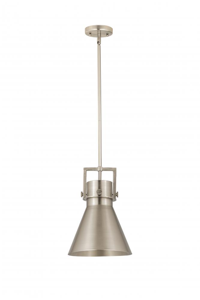 Newton Cone - 1 Light - 10 inch - Satin Nickel - Multi Pendant