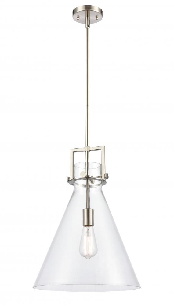 Newton Cone - 1 Light - 14 inch - Satin Nickel - Multi Pendant