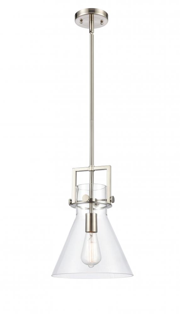 Newton Cone - 1 Light - 10 inch - Satin Nickel - Multi Pendant