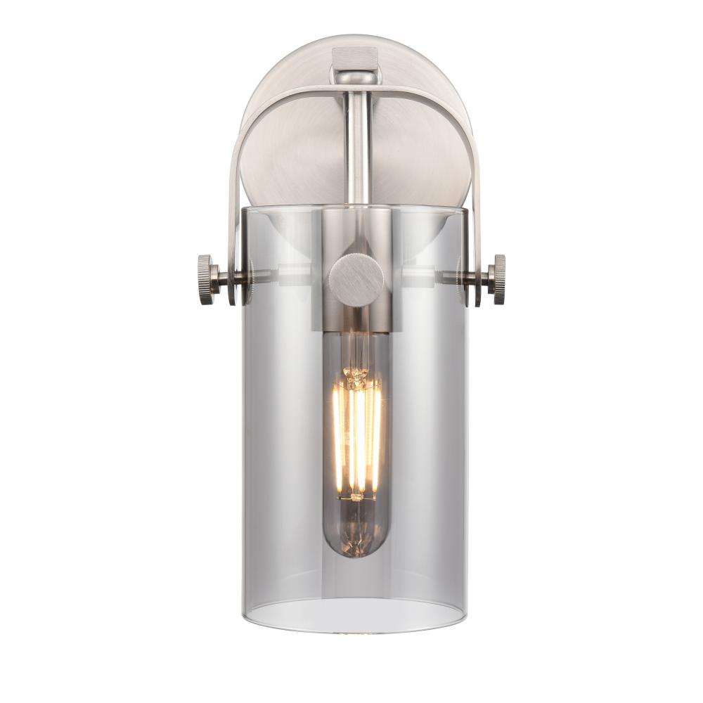 Pilaster II Cylinder - 1 Light - 5 inch - Satin Nickel - Sconce