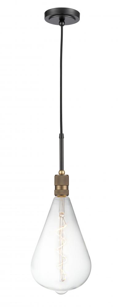 Ellis - 1 Light - 7 inch - Black Antique Brass - Cord hung - Mini Pendant