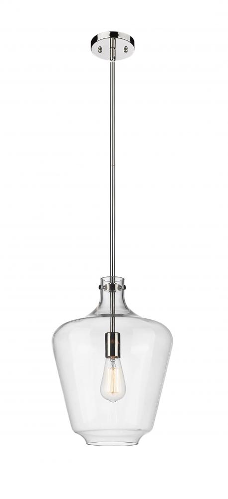 Norwalk - 1 Light - 12 inch - Polished Nickel - Cord hung - Mini Pendant