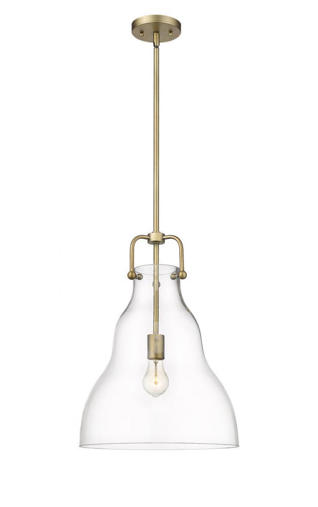 Haverhill - 1 Light - 14 inch - Brushed Brass - Cord hung - Pendant