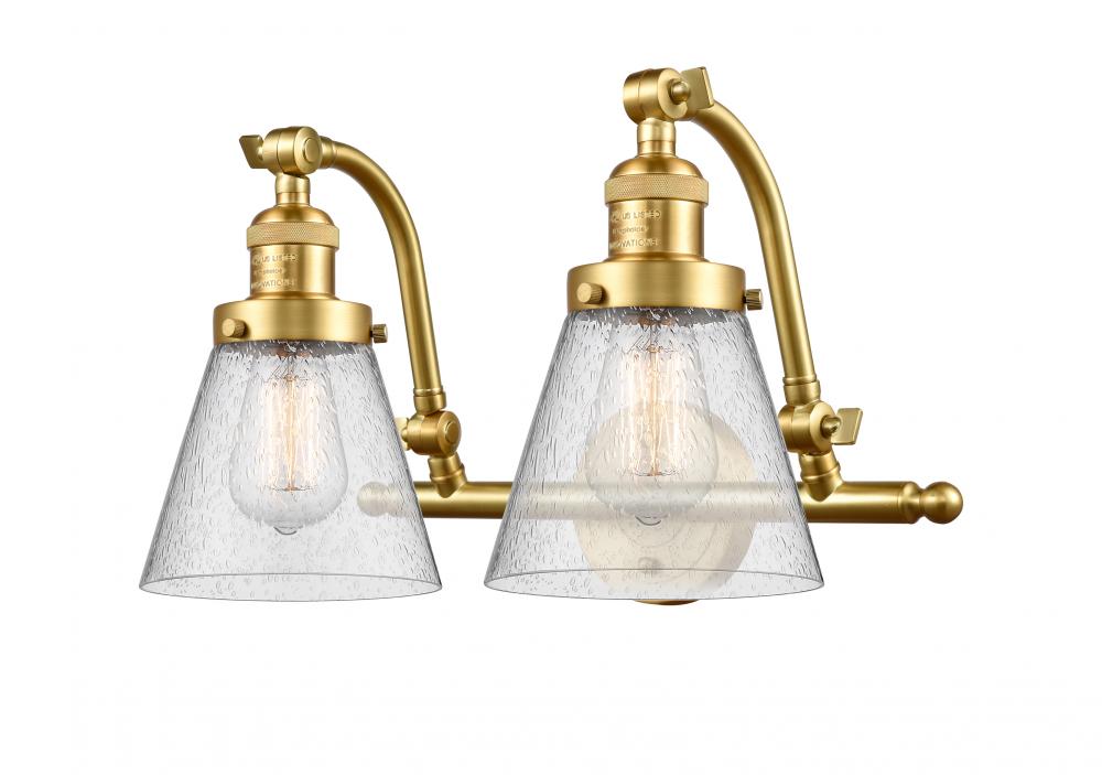Cone - 2 Light - 18 inch - Satin Gold - Bath Vanity Light