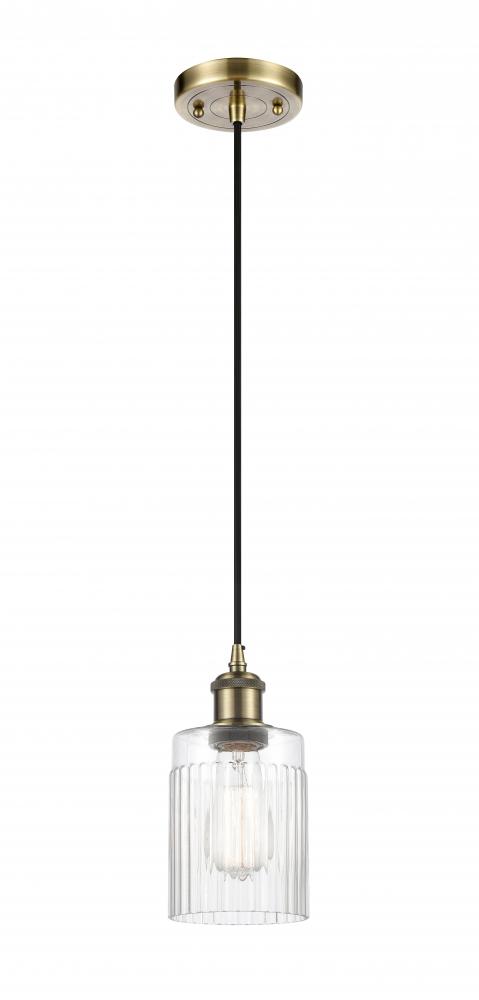 Hadley - 1 Light - 5 inch - Antique Brass - Cord hung - Mini Pendant