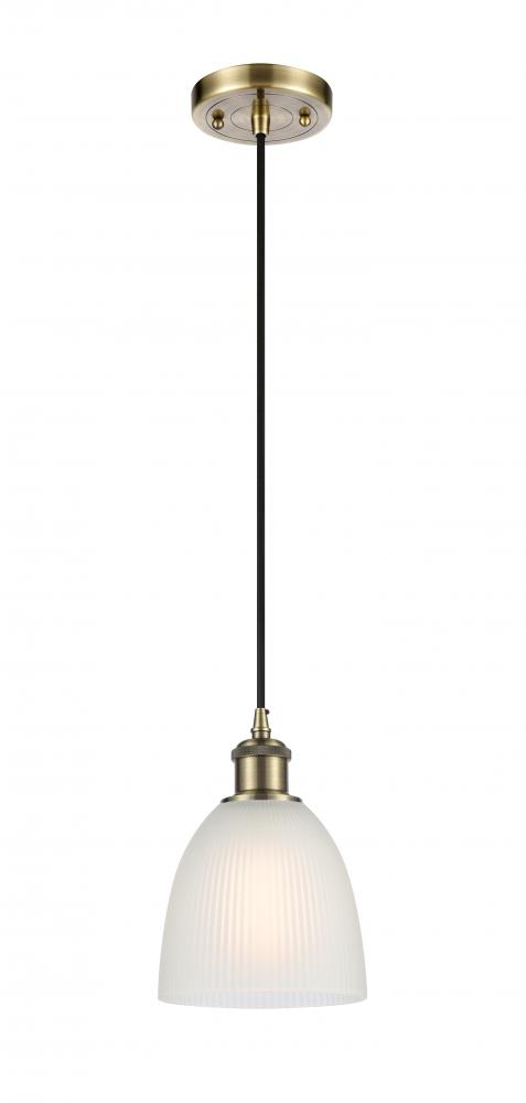 Castile - 1 Light - 6 inch - Antique Brass - Cord hung - Mini Pendant