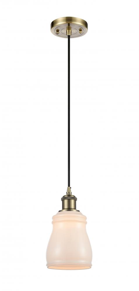Ellery - 1 Light - 5 inch - Antique Brass - Cord hung - Mini Pendant
