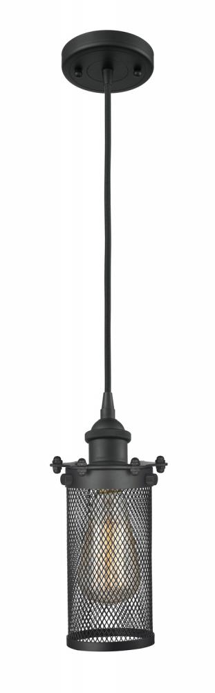 Bleecker - 1 Light - 4 inch - Matte Black - Cord hung - Mini Pendant