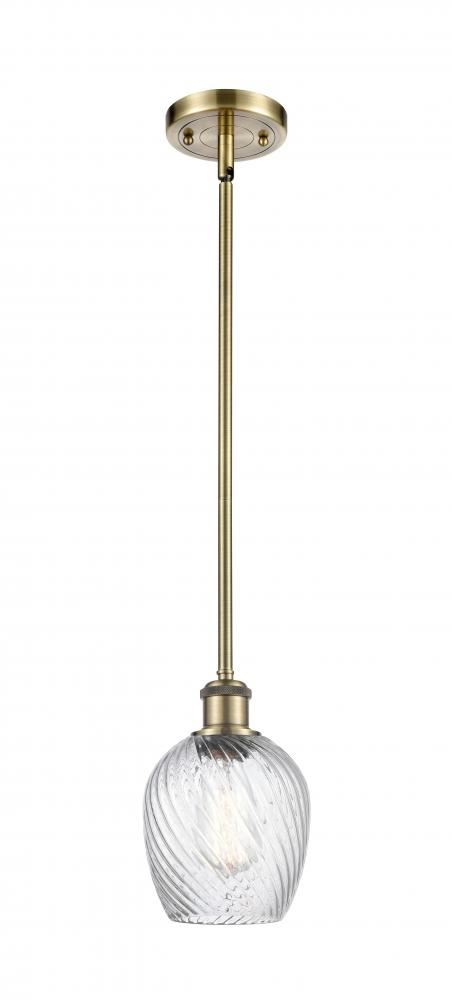 Salina - 1 Light - 6 inch - Antique Brass - Mini Pendant