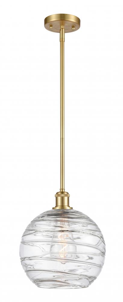 Athens Deco Swirl - 1 Light - 10 inch - Satin Gold - Mini Pendant