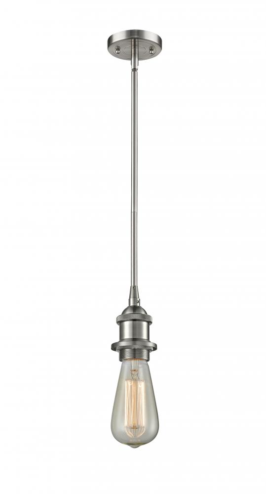 Bare Bulb - 1 Light - 5 inch - Brushed Satin Nickel - Mini Pendant