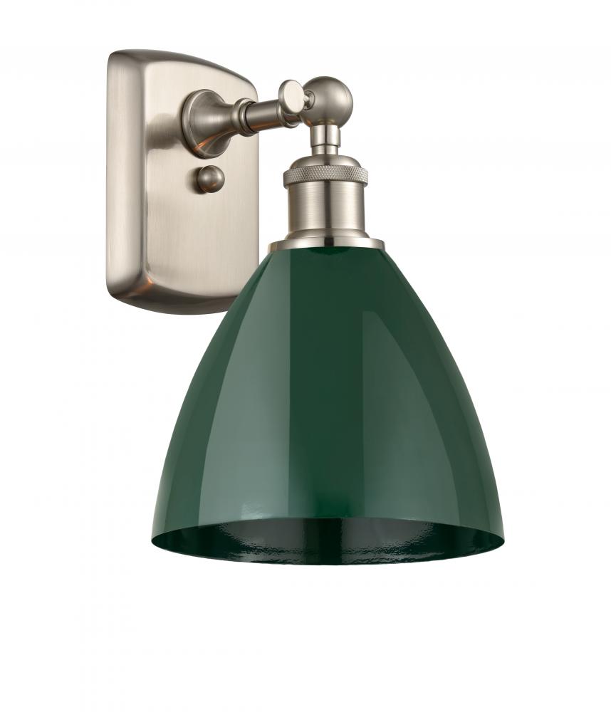 Plymouth - 1 Light - 8 inch - Brushed Satin Nickel - Sconce