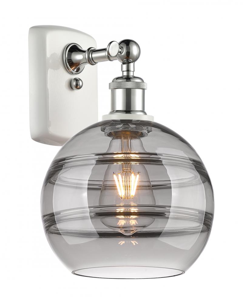 Rochester - 1 Light - 8 inch - White Polished Chrome - Sconce