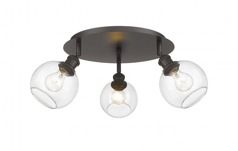 Athens - 3 Light - 18 inch - Oil Rubbed Bronze - Flush Mount