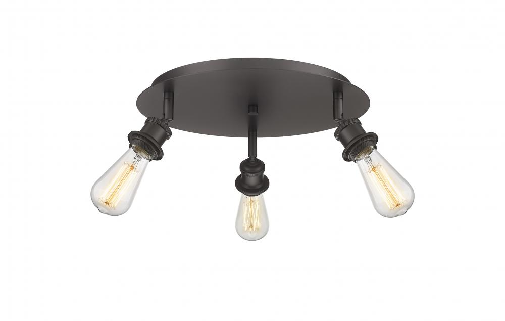 Ballston - 3 Light - 12 inch - Oil Rubbed Bronze - Flush Mount