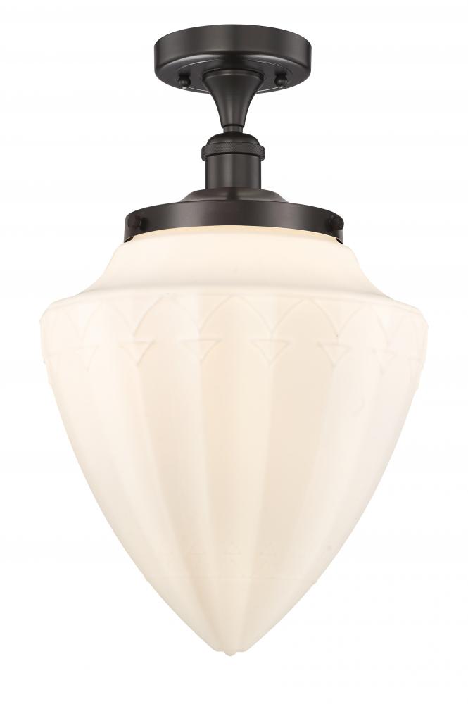 Bridgeton - 1 Light - 12 inch - Oil Rubbed Bronze - Semi-Flush Mount