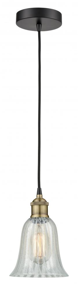 Hanover - 1 Light - 6 inch - Black Antique Brass - Cord hung - Mini Pendant