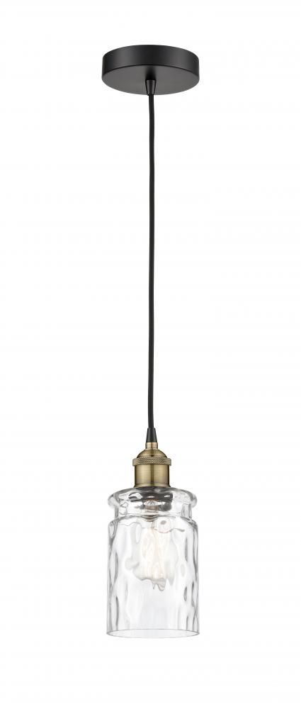 Candor - 1 Light - 5 inch - Black Antique Brass - Cord Hung - Mini Pendant