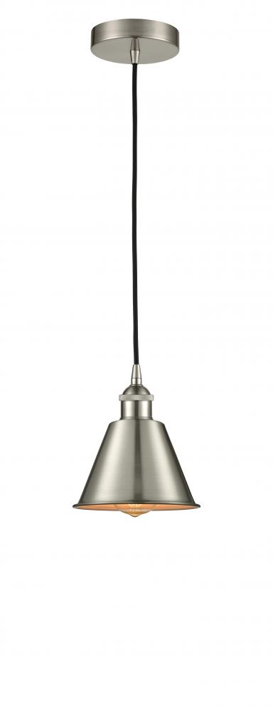 Smithfield - 1 Light - 7 inch - Brushed Satin Nickel - Cord hung - Mini Pendant
