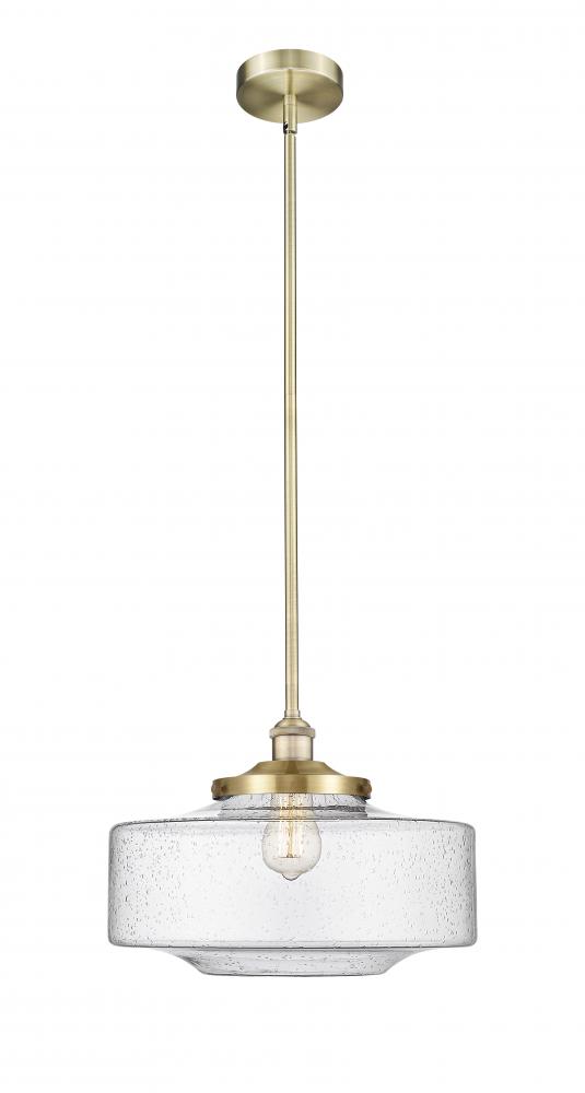 Bridgeton - 1 Light - 12 inch - Antique Brass - Stem Hung - Mini Pendant