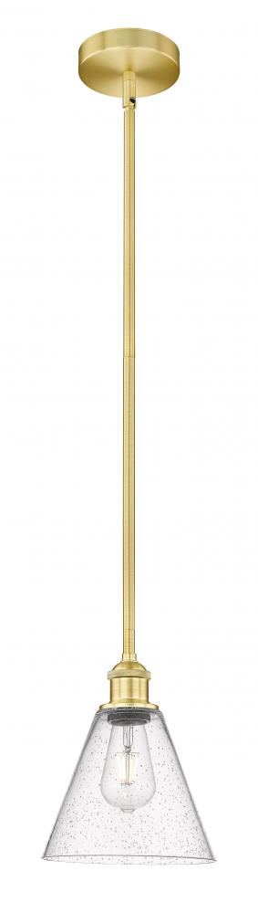 Berkshire - 1 Light - 8 inch - Satin Gold - Cord hung - Mini Pendant