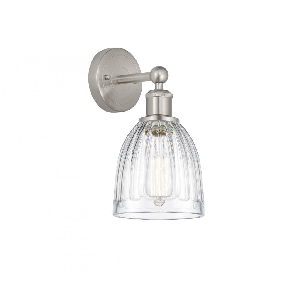 Brookfield - 1 Light - 6 inch - Brushed Satin Nickel - Sconce
