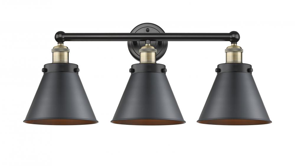 Edison - 3 Light - 26 inch - Black Antique Brass - Bath Vanity Light