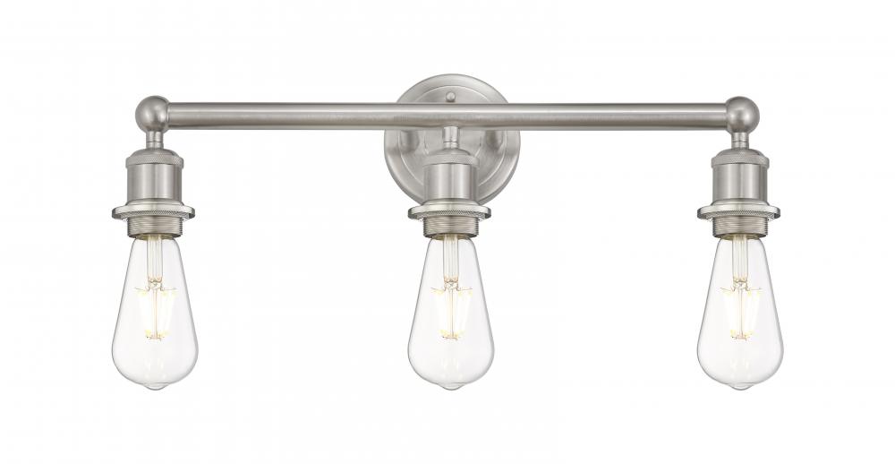 Edison - 3 Light - 20 inch - Satin Nickel - Bath Vanity Light