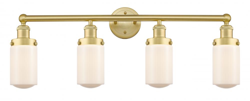 Dover - 4 Light - 32 inch - Satin Gold - Bath Vanity Light