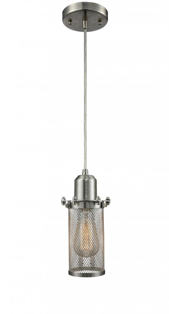 Quincy Hall - 1 Light - 5 inch - Brushed Satin Nickel - Cord hung - Mini Pendant