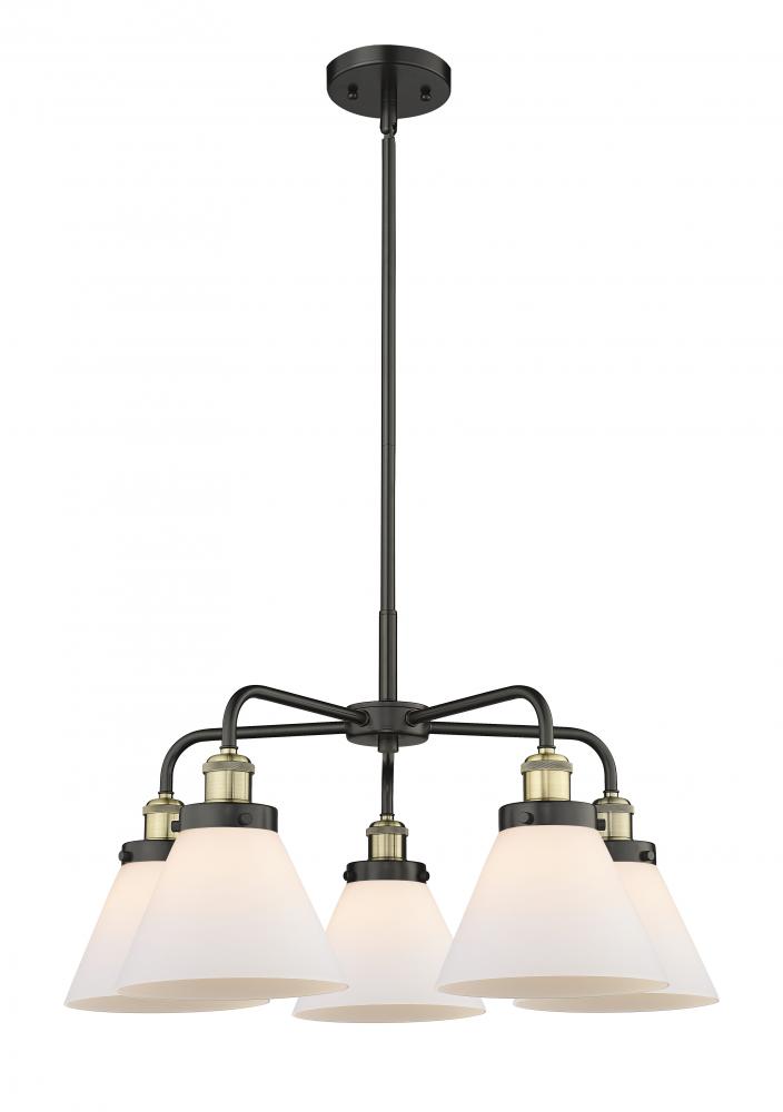 Cone - 5 Light - 26 inch - Black Antique Brass - Chandelier