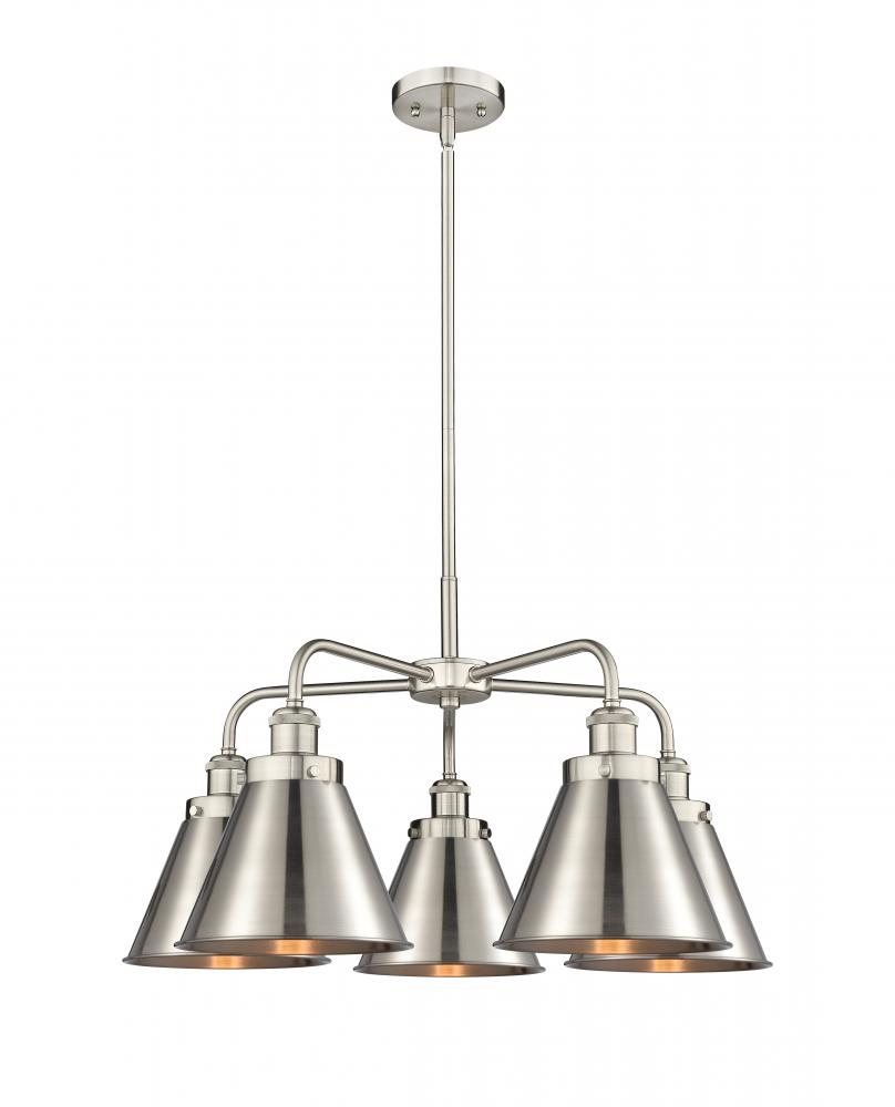 Ballston Urban - 5 Light - 27 inch - Satin Nickel - Chandelier