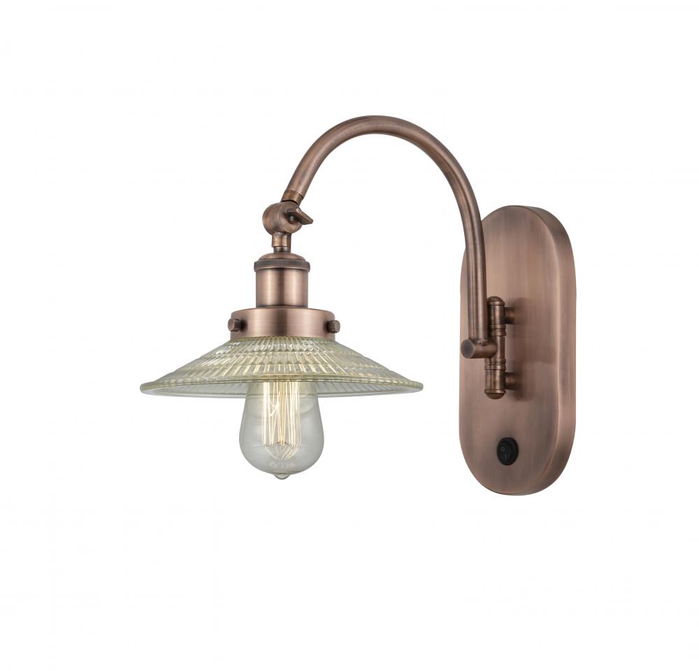 Innovations 918-1W-G1 - Antique Copper, Clear Halophane
