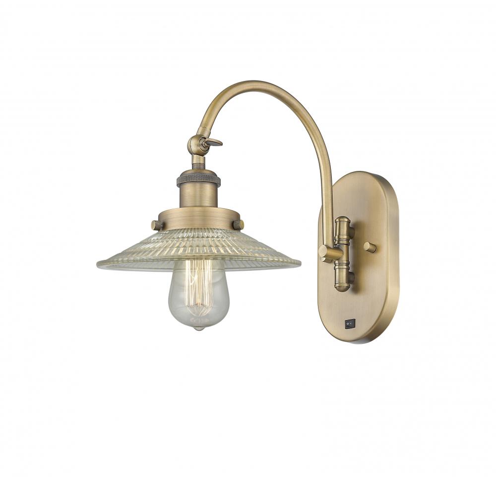 Innovations 918-1W-G1 - Brushed Brass, Clear Halophane