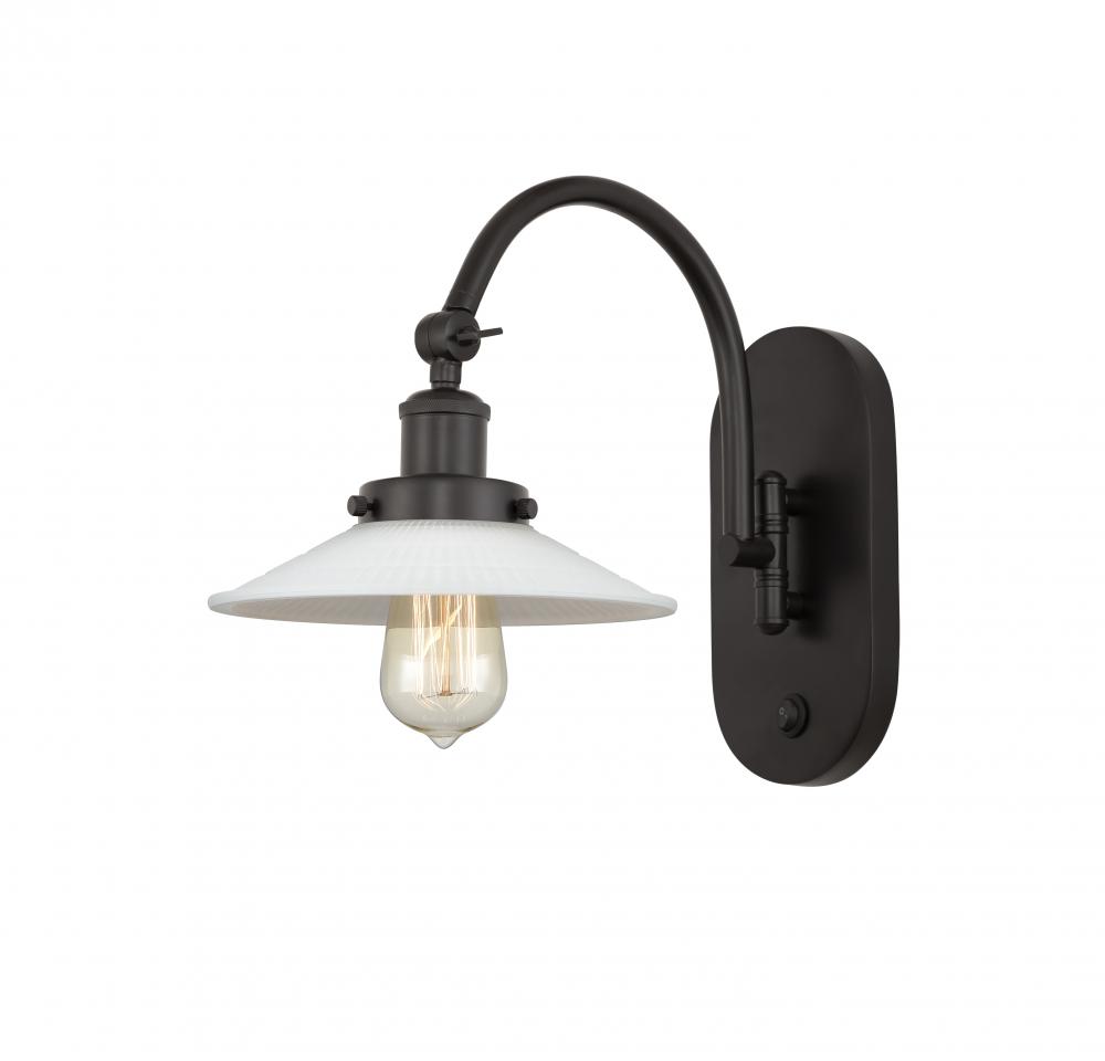 Innovations 918-1W-G1 - Oil Rubbed Bronze, Matte White Halophane
